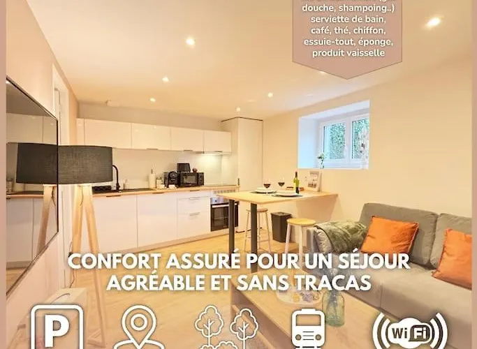 Le Saphir - Parking, Jardin Prive, Hyper-Centre & Calme