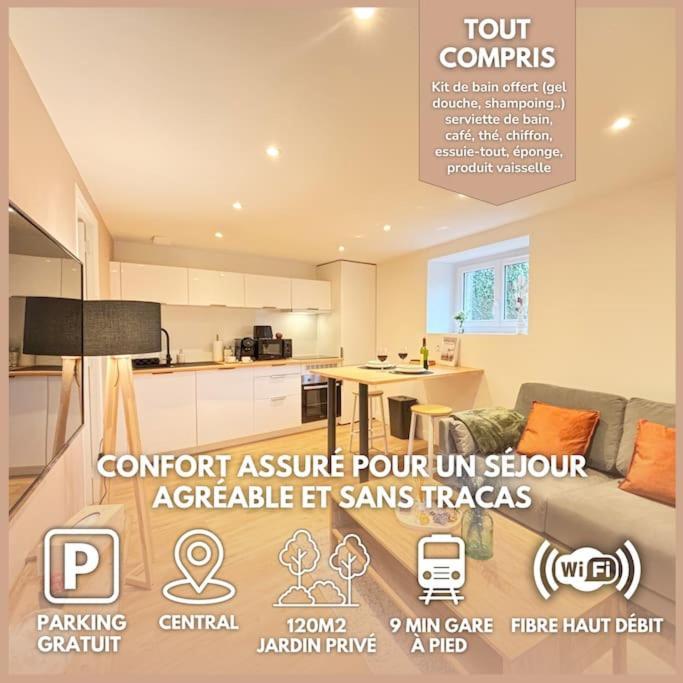 Apartment Le Saphir - Parking, Jardin Prive, Hyper-centre & Calme Saint-Brieuc